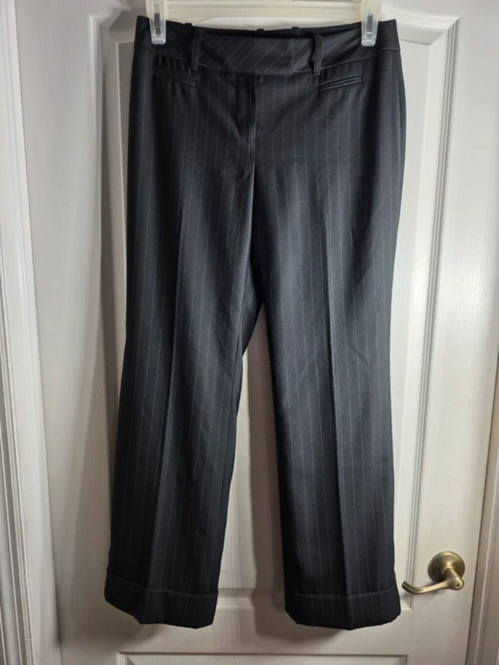 Loft Ann Taylor black pinstripe dress pants size 6 petites